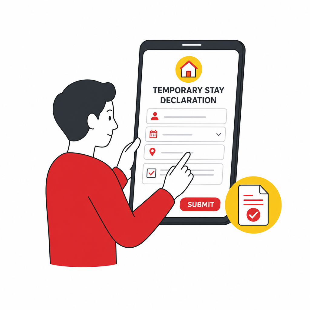 Temporary residence declaration